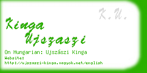 kinga ujszaszi business card