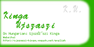 kinga ujszaszi business card